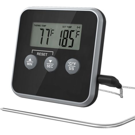 Thermomètre numérique à viande, thermomètre alimentaire pour barbecue, thermomètre pour fumoir avec mode de cuisson intelligent, minuteur et alarme pour four. (1/5)
