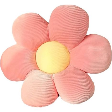 Coussins de Chaise Forme de Fleur, Coussin de Sol Coussin de Siège Confortable Moelleuses Oreiller Tatami(50 x 50 cm,Rose) (1/4)
