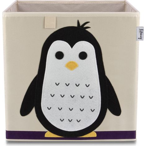 Boîte de rangement en tissu pour enfant "pingouin", compatible Ikea Kallax Lifeney (1/5)