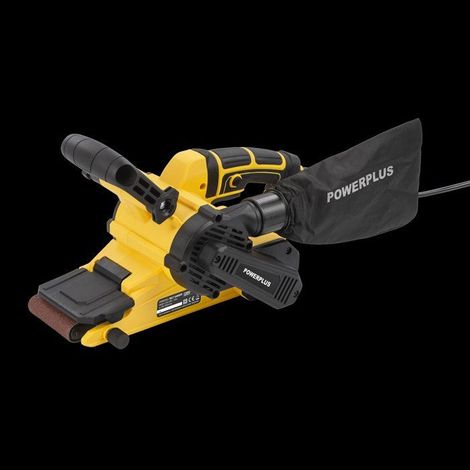 Powerplus Ponceuse à Bande Électrique POWX0461 - 900 W - Ponceuse Aspirante avec Bande Abrasive 533 x 76 mm (1/4)