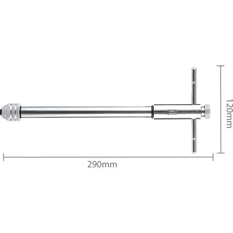 Rallonge de taraud, porte-outil avec poignée coulissante, pour taraud, longueur : M5 à M12, porte-outils avec poignée coulissante, pour taraud (argenté) (1/5)