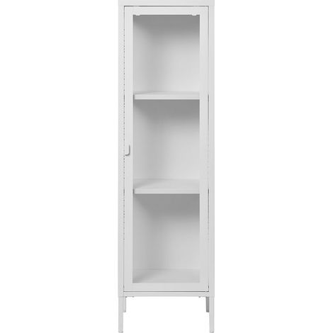 Brisbane Vitrinenschrank Weiß.