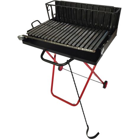 barbecue a legna pieghevole arnold con griglia 97x50 cm