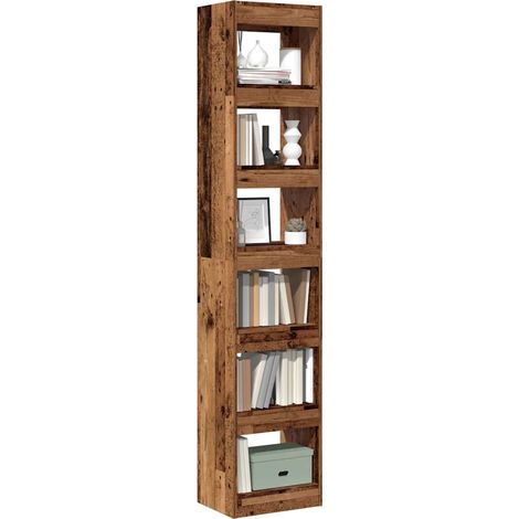Bücherregal/Raumteiler Altholz-Optik 40x30x198 cm