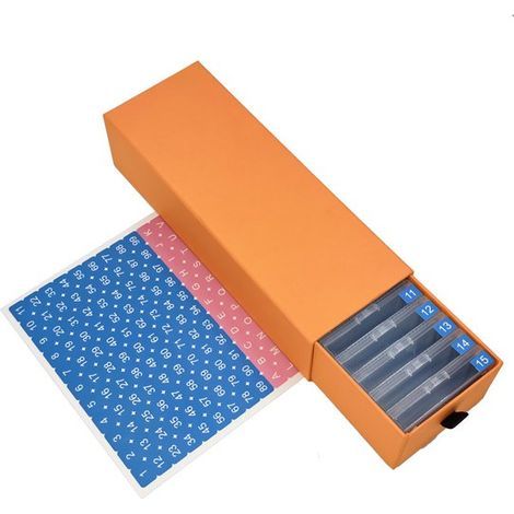 Boîte de rangement pour peinture diamant avec 15 plateaux - 7 x 5 cm - 24 x 8,5 x 6 cm - Boîte de tri - Boîtes de rangement pour peinture diamant (1/5)