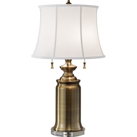 Elstead Stateroom - Lampada da tavolo a 2 luci in ottone, E27 (1/4)