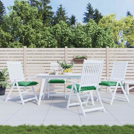 vidaXL Cojines de silla de jardín 4 uds tela Oxford verde 50x50x7 cm (1/5)