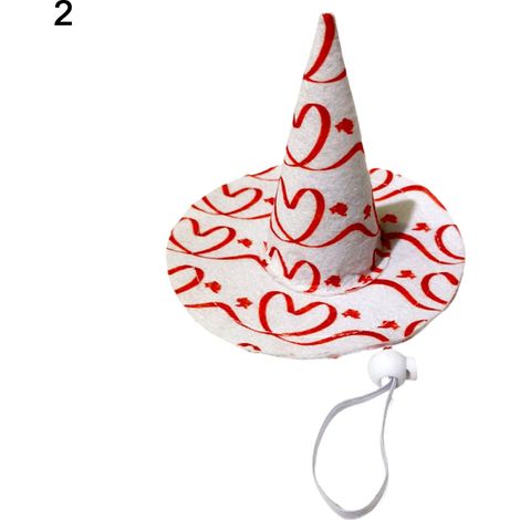 Chapeau Pour Chien - Tissu Non Tissé - Motif Coeur - Pour Automne Et Fêtes - Taille S (1/5)