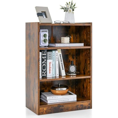 Costway – Bibliothèque scandinave modulable 50 x 30 x 75 cm – 3 étagères réglables 18 positions – Dispositif anti-renversement – Bois d’ingénierie MDF (1/5)