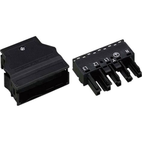 WAGO 770-105/L010-165 Connettore di alimentazione WINSTA MIDI Presa dritta Tot poli: 4 + PE 25 A Nero 1 pz. (1/3)