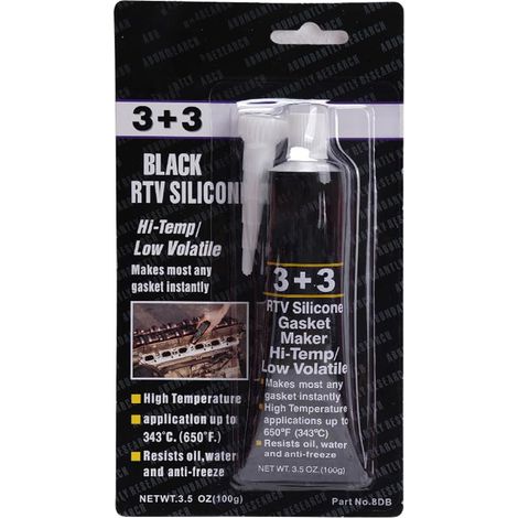 Mastic D'étanchéité pour Moteur, en Silicone Résistant à I'huile, Pâte de réparation d'échappement, Colle pour Joint Pare Brise Adapté au Scellement des Carrosseries et Autres pièces Automobiles, 100g (1/5)