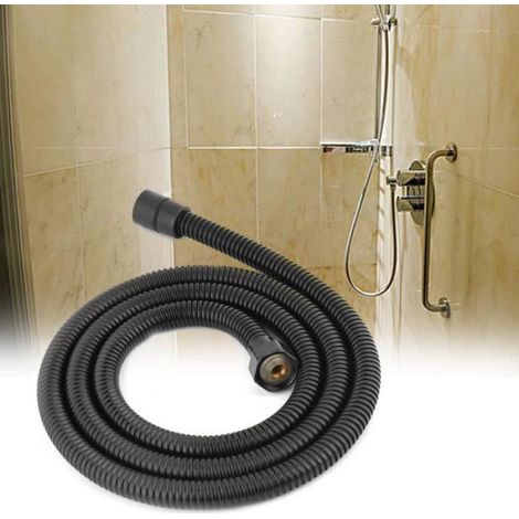 Tuyau Flexible Pour Pommeau De Douche - Acier Inoxydable - G1/2" - 150 Cm - Noir (1/4)