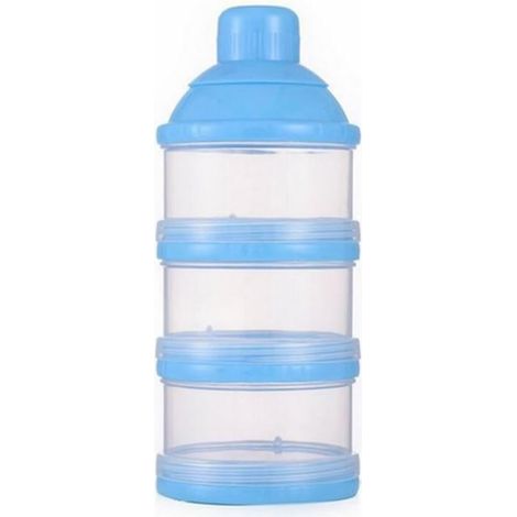 Boîte de rangement portable pour lait en poudre de voyage pour bébé (bleu),