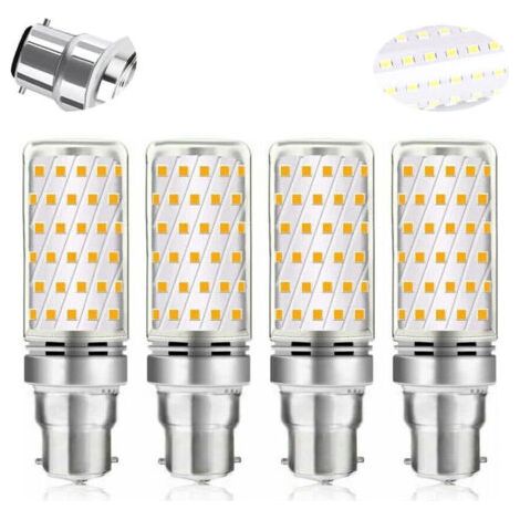 Lampadina LED B22 da 16W, bianco freddo 6000K, 1600LM, equivalente a una lampadina alogena B22 da 100W-120W, AC 230V, lampadina B22 per garage/studio, non dimmerabile, confezione da 4 [Classe energeti