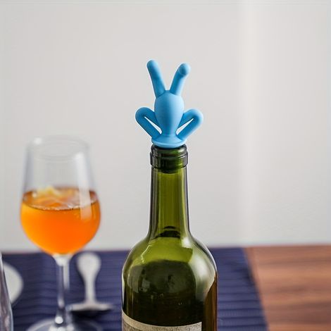 Bouchon créatif en silicone pour bouteille de vin ou de champagne, fermeture hermétique, idéal pour les restaurants.-AquaForge (1/5)