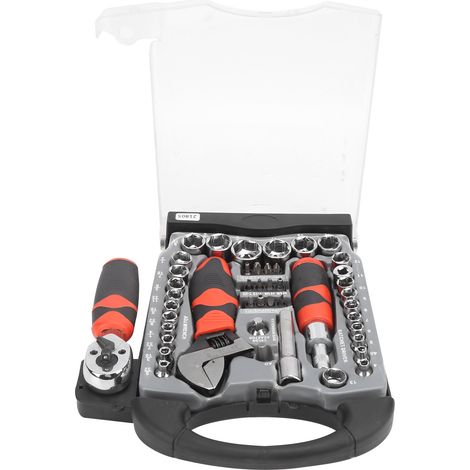 45 Pièces de Cliquet Tournevis Multi-Usage Coffret de Douilles Outil à Main Quincaillerie 21805 (1/5)