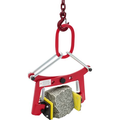 Virellio – Pince de levage pour pierre – Charge 330 kg – Ouverture réglable 10-24 cm – Pince à pierre – pour le levage et le transport du granit, du marbre et des dalles en béton (1/5)