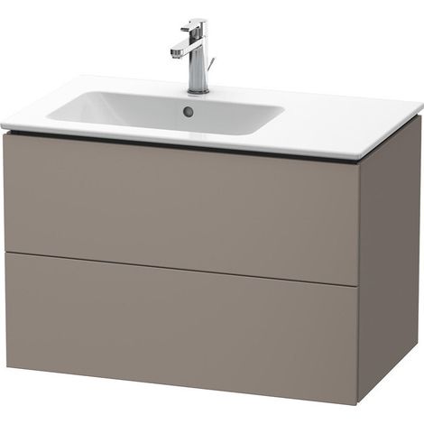 Meuble sous-vasque L-CUBE 550x820x481m avec éclairagecken li basalt mat