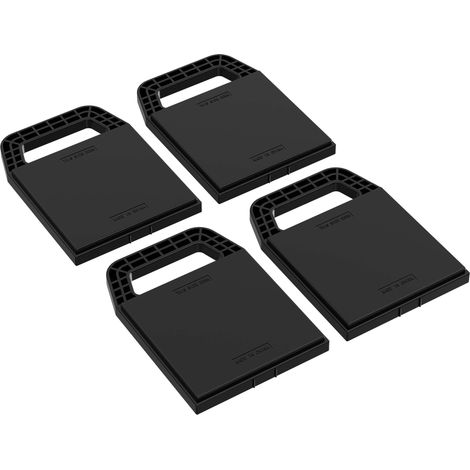 Wiltec Set 4 piastre di base per cavalletti di supporto roulotte camper e rimorchi