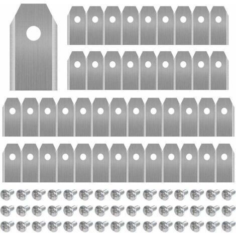 ALLIANDISBUNTHAUS 45 x Lames de Rechange en Titane, Lames de Tondeuse Gazon pour Toutes Les Tondeuses Robotiques Husqvarna Automower, Gardena, Yardforce, Robuste (3g / 0.75mm) avec Vis (1/5)
