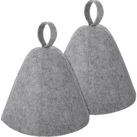 Saunahut aus Filzwolle für Damen und Herren mit Aufhängeschlaufe Saunahaube für Spa und Sauna isolierende Kopfbedeckung für Dampfbad und Badehaus 2 (1/5)