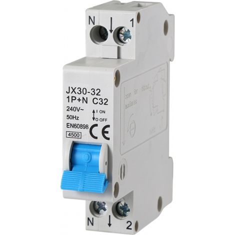 gloca Automatischer Leistungsschalter 1P+N 32A 220V 4,5KA 1 Modul DIN C32