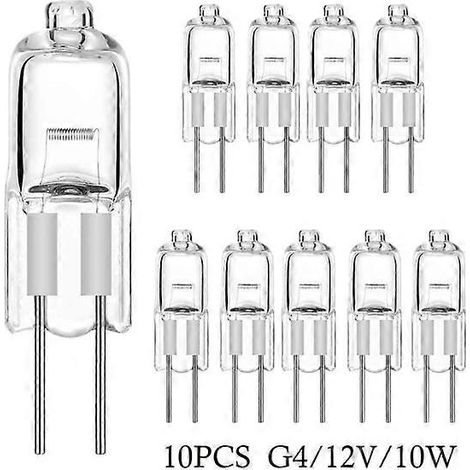 Lot de 10 ampoules halogènes G4 12 V 10 W de haute qualité, durables et pratiques. (1/5)