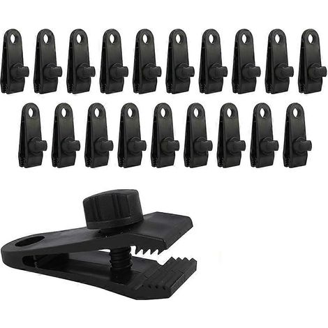 50 clips en tissu imperméables ultra-résistants, clips de tente imperméables de 8 cm, compatibles avec le camping en plein air, les camping-cars et les auvents de jardin. (1/5)