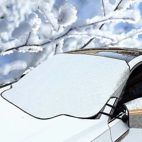 Ultradicke Auto-Windschutzscheibenabdeckung, Schutz vor Schnee, Eis, Sonne, Staub, Metallpolitur, UV- und wasserbeständig, perfekte Passform für Autos und SUVs, alle Baujahre (1/3)
