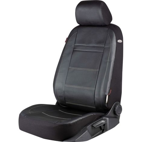 Walser – Housse de siège auto en cuir véritable – Protection siège avant compatible airbags – Approuvé TÜV Rheinland