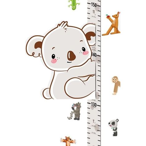 Bardusch-Règle koala 3D mobile – stickers muraux mesure hauteur autocollant salle de jeux/pépinière (1/5)