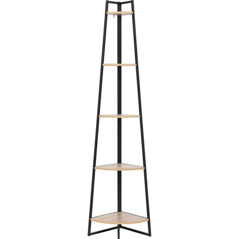 Scaffale angolare aliaj 5 livelli 180cm effetto legno - 5five (1/5)