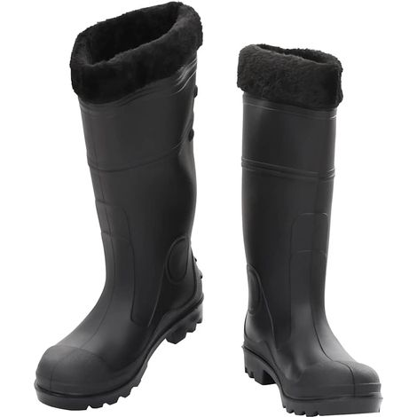 Bottes de pluie avec chaussettes amovibles noir taille 38 PVC