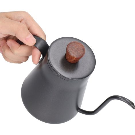 Bouilloire à Café Goutte à Goutte De 400 Ml, Bouilloire à Café à Col De Cygne, Cafetière Goutte à Goutte En Acier Inoxydable, Bouche Fine, Verser Sur une Cafetière Avec Couvercle Pour Café Goutte à Go (1/5)