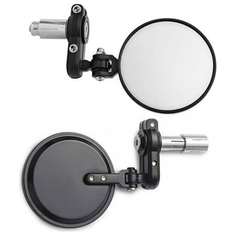 Rétroviseurs de moto universels rétroviseur latéral de barre pliante ronde de 3 pouces pour guidon de 22MM (1/5)