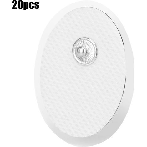 20 électrodes de physiothérapie adhésives de 3 x 4 cm pour massage, plaques cellulaires ovales (1/5)