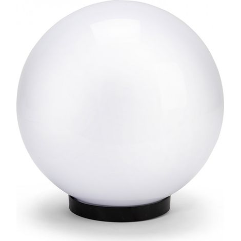 Lampe frontale globe sphérique blanche 20 cm – Support thermoplastique – Indice de protection IPX4 – Lumière blanche froide – Velamp
