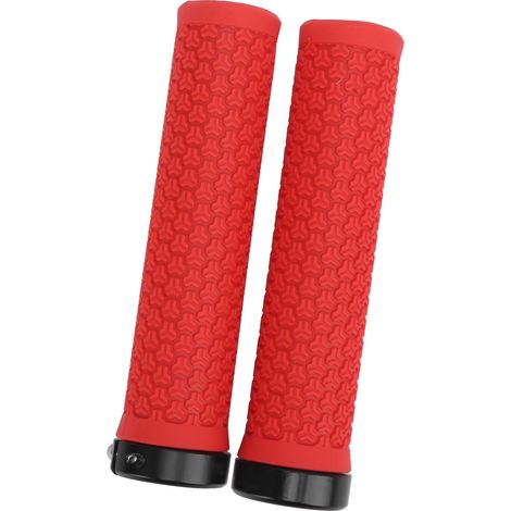 ZTTO Mountainbike-Lenkergriffe mit Einzelverriegelung, stoßdämpfende Gummigriffe, Rot (1/5)