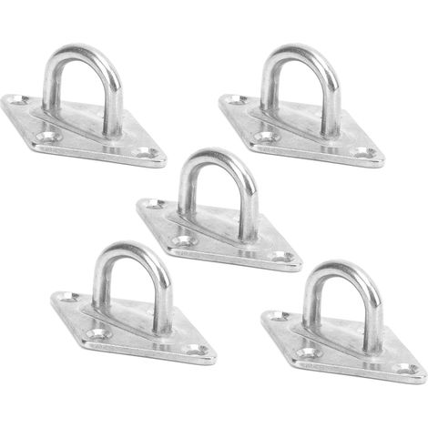 Lot de 10 boucles de porte M5 en acier inoxydable, accessoires pour voile d'ombrage, œillets de fixation. (1/5)