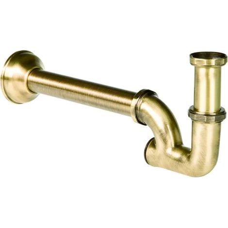 SIFONE A COLONNA IN OTTONE COLORATO 11/4 RAMATO   PORTA & BINI RUBINETTERIE SNC