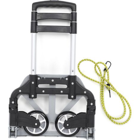 Chariot à main robuste pliable de 80KG, roue compacte en aluminium pour chariot à bagages (1/5)
