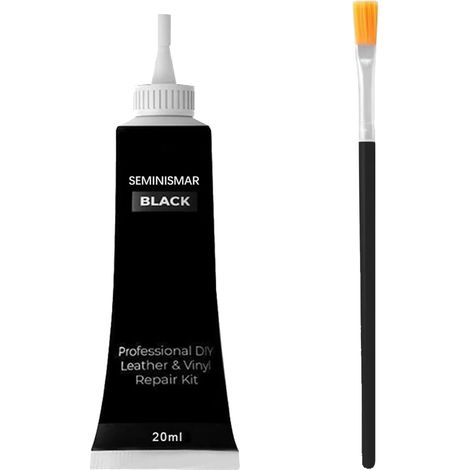 Gel De Réparation pour Cuir, Pâte Réparatrice Simili-Cuir, Voiture Crème Réparatrice, Nylon Art Pinceaux Noir, 20 ML (1/5)
