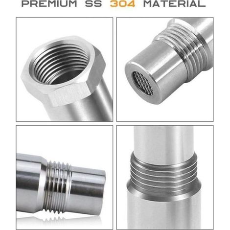 Adaptateur Capteur O2 - Acier Inoxydable 304 - Filetage M18×1 5 - Pour Échappement Auto Et Poids Lourds - 1 Pièce (1/4)