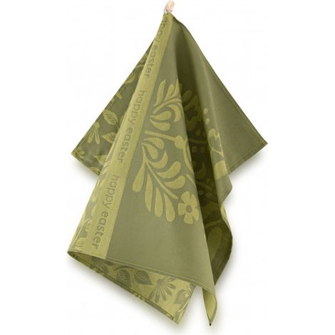 Toalla de cocina de Pascua 50x70 Zwoltex Feliz Pascua celadón (1/2)