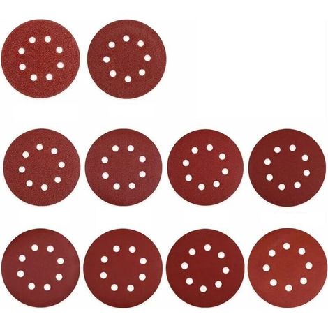 100PCS Sanding Disc Sandpaper 125mm Sanding Discs 40/60/80/120/180/240/320/400/600/800 Ideal for Sanding/Polishing/Rust Removal (1/4)