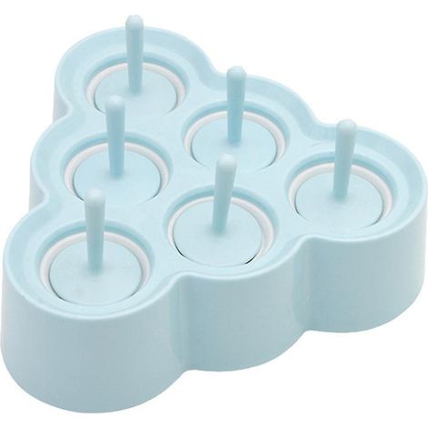 bleu-triangles 6 Moules Glace En Silicone Enfants Diy Mini Moules Popsicle Modles De Popsicle Maison Btonnets Boules De Glace Grilles Glace (1/5)