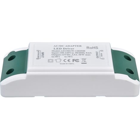 LED-Treiber 12V DC 30W 2,5A Konstantstrom-Spannungstransformator für LED-Licht, geeignet für Heimdekorations-DIY-Lampen, AC 100–240V (1/5)