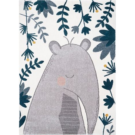 Tapis Enfant Motif Fourmilier en Velours Doux pour Chambre d'Enfant Certifié OEKO-TEX - PANGIVO (1/5)