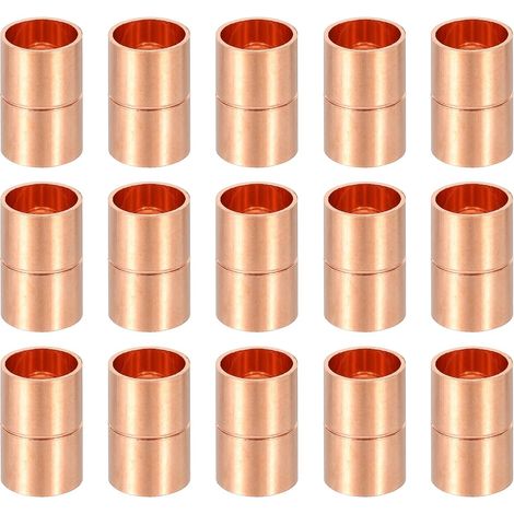 Raccord En Cuivre Droit De 12mm ID, 15 Pièces Raccord De Tube Roulé Joint De Soudure Pour HVAC Climatisation Plomberie Réfrigération (1/5)