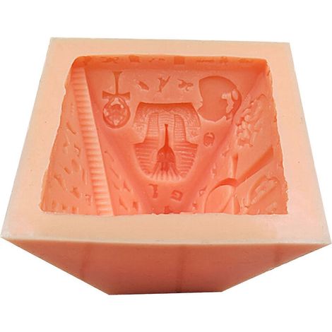 3D-Silikonform für ägyptische Pyramiden, handgefertigte Fondant-Gipsform für DIY-Seife, Schokolade, Eiscreme und Desserts (1/5)
